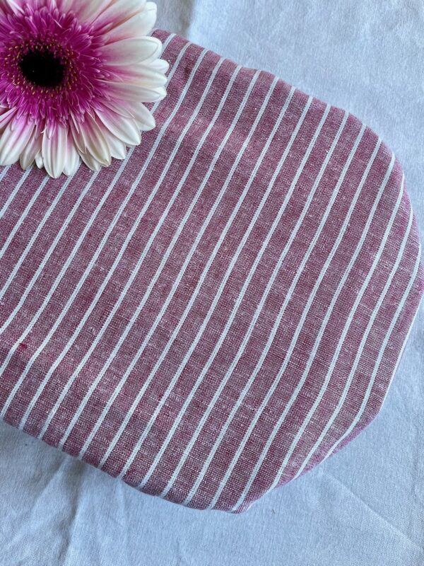 KARREE 34x21CM in RotWeiss gestreift