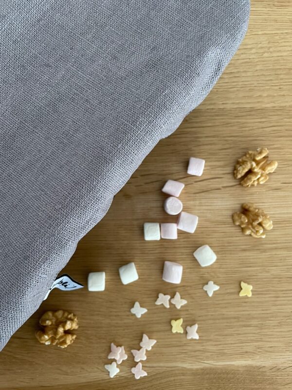 CAKE 32 CM in dunkelgrauer LEINEN