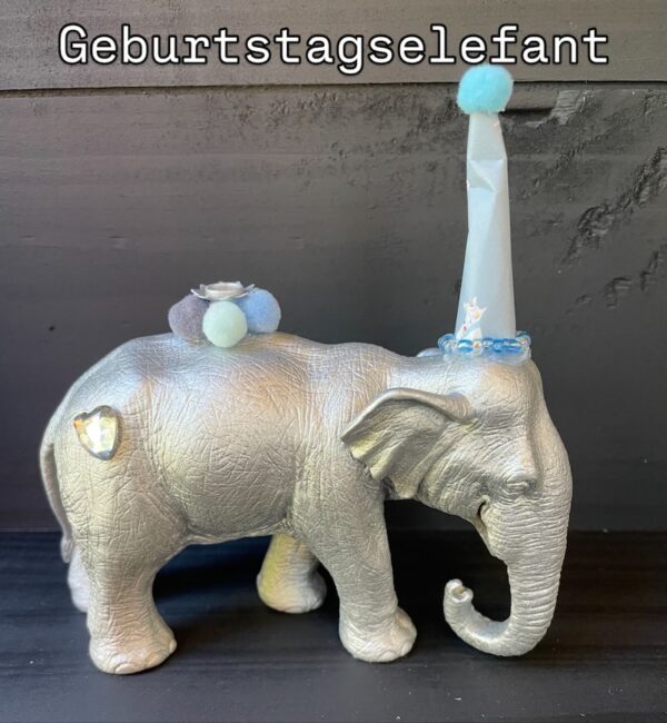 GeburtstagsELEFANT silber